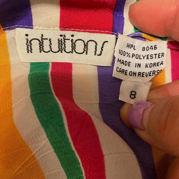 Vintage Intuitions Buttons down Blouse Women Size 8 - Picture 4 of 7